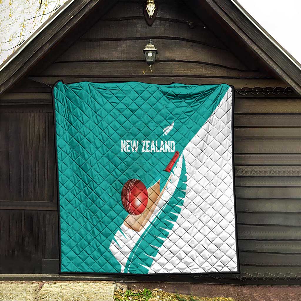 New Zealand Cricket Quilt Kiwi Birds Haka Dance Turquoise Fern Sporty Style LT03 - Polynesian Pride