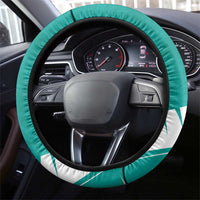 New Zealand Cricket Steering Wheel Cover Kiwi Birds Haka Dance Turquoise Fern Sporty Style LT03 - Polynesian Pride