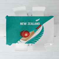 New Zealand Cricket Tablecloth Kiwi Birds Haka Dance Turquoise Fern Sporty Style LT03 Turquoise - Polynesian Pride
