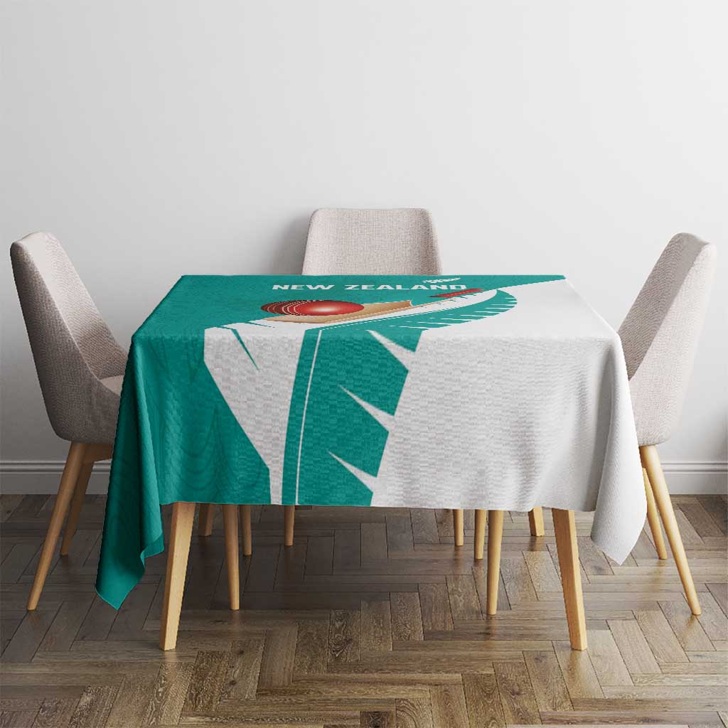 New Zealand Cricket Tablecloth Kiwi Birds Haka Dance Turquoise Fern Sporty Style LT03 - Polynesian Pride