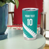 Custom New Zealand Cricket Tumbler Cup Kiwi Birds Haka Dance Turquoise Fern Sporty Style LT03 - Polynesian Pride