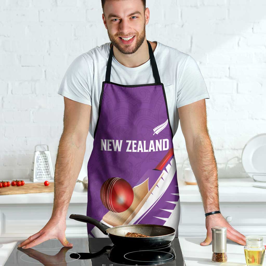 New Zealand Cricket Apron Kiwi Birds Haka Dance Purple Fern Sporty Style LT03 - Polynesian Pride