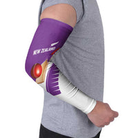 Custom New Zealand Cricket Arm Sleeves Kiwi Birds Haka Dance Purple Fern Sporty Style LT03 - Polynesian Pride