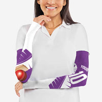 Custom New Zealand Cricket Arm Sleeves Kiwi Birds Haka Dance Purple Fern Sporty Style LT03 - Polynesian Pride