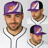 New Zealand Cricket Baseball Net Cap Kiwi Birds Haka Dance Purple Fern Sporty Style LT03 - Polynesian Pride