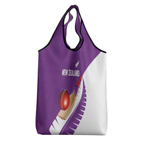 New Zealand Cricket Grocery Bag Kiwi Birds Haka Dance Purple Fern Sporty Style LT03 - Polynesian Pride