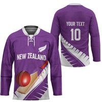 Custom New Zealand Cricket Hockey Jersey Kiwi Birds Haka Dance Purple Fern Sporty Style LT03 - Polynesian Pride
