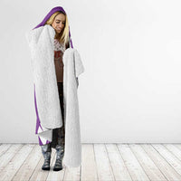 New Zealand Cricket Hooded Blanket Kiwi Birds Haka Dance Purple Fern Sporty Style LT03 - Polynesian Pride