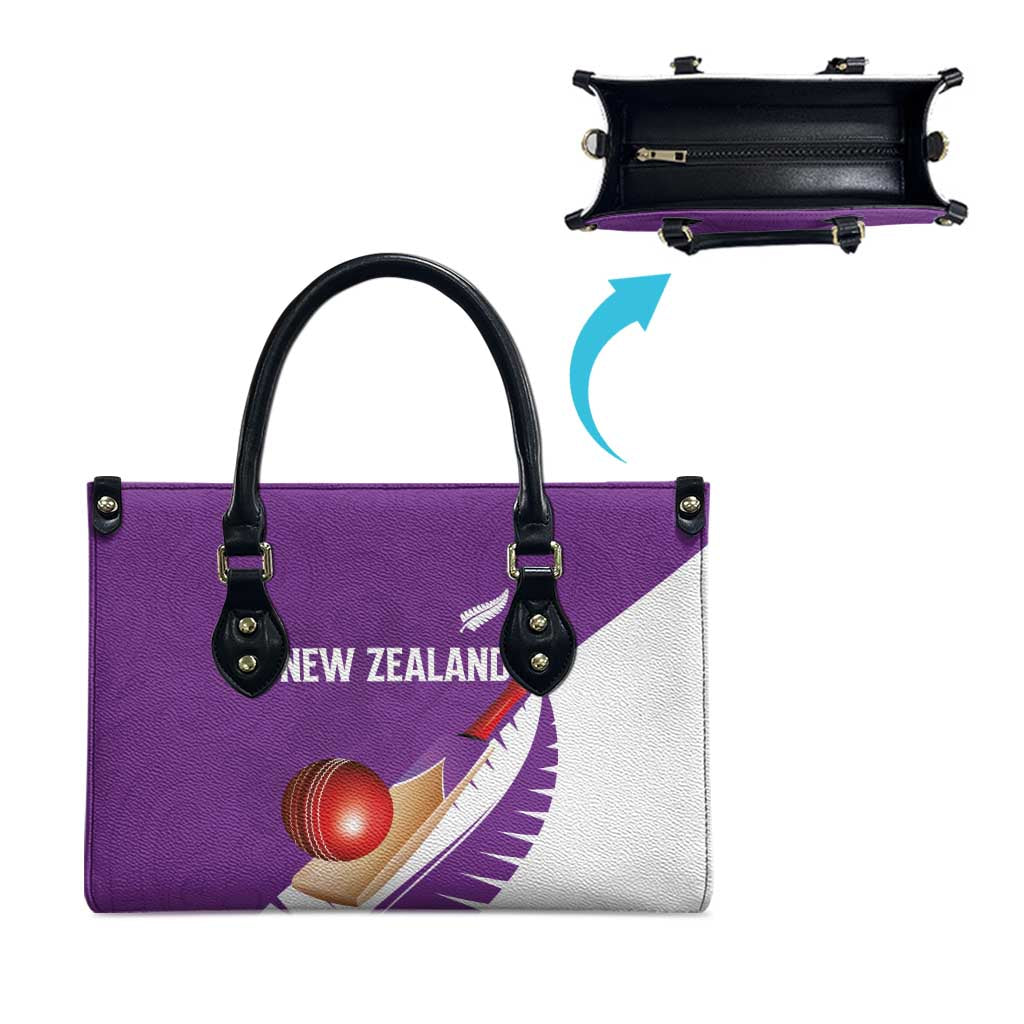 New Zealand Cricket Leather Bag Kiwi Birds Haka Dance Purple Fern Sporty Style LT03 - Polynesian Pride