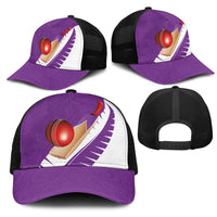 New Zealand Cricket Mesh Trucker Cap Kiwi Birds Haka Dance Purple Fern Sporty Style LT03 - Polynesian Pride