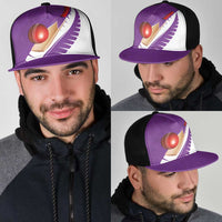 New Zealand Cricket Mesh Trucker Cap Kiwi Birds Haka Dance Purple Fern Sporty Style LT03 - Polynesian Pride