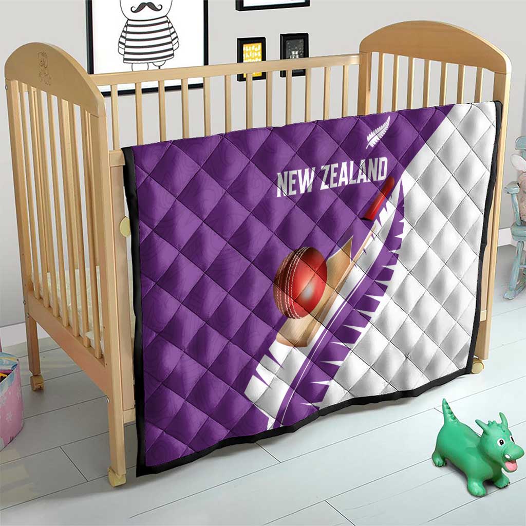 New Zealand Cricket Quilt Kiwi Birds Haka Dance Purple Fern Sporty Style LT03 - Polynesian Pride