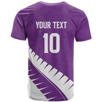 Custom New Zealand Cricket T Shirt Kiwi Birds Haka Dance Purple Fern Sporty Style LT03 - Polynesian Pride