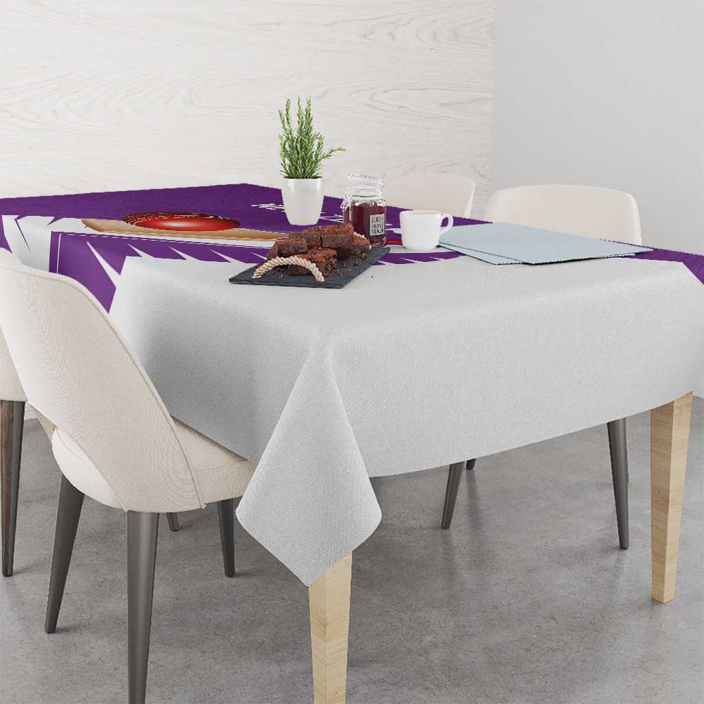 New Zealand Cricket Tablecloth Kiwi Birds Haka Dance Purple Fern Sporty Style LT03 - Polynesian Pride