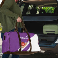New Zealand Cricket Travel Bag Kiwi Birds Haka Dance Purple Fern Sporty Style LT03 - Polynesian Pride