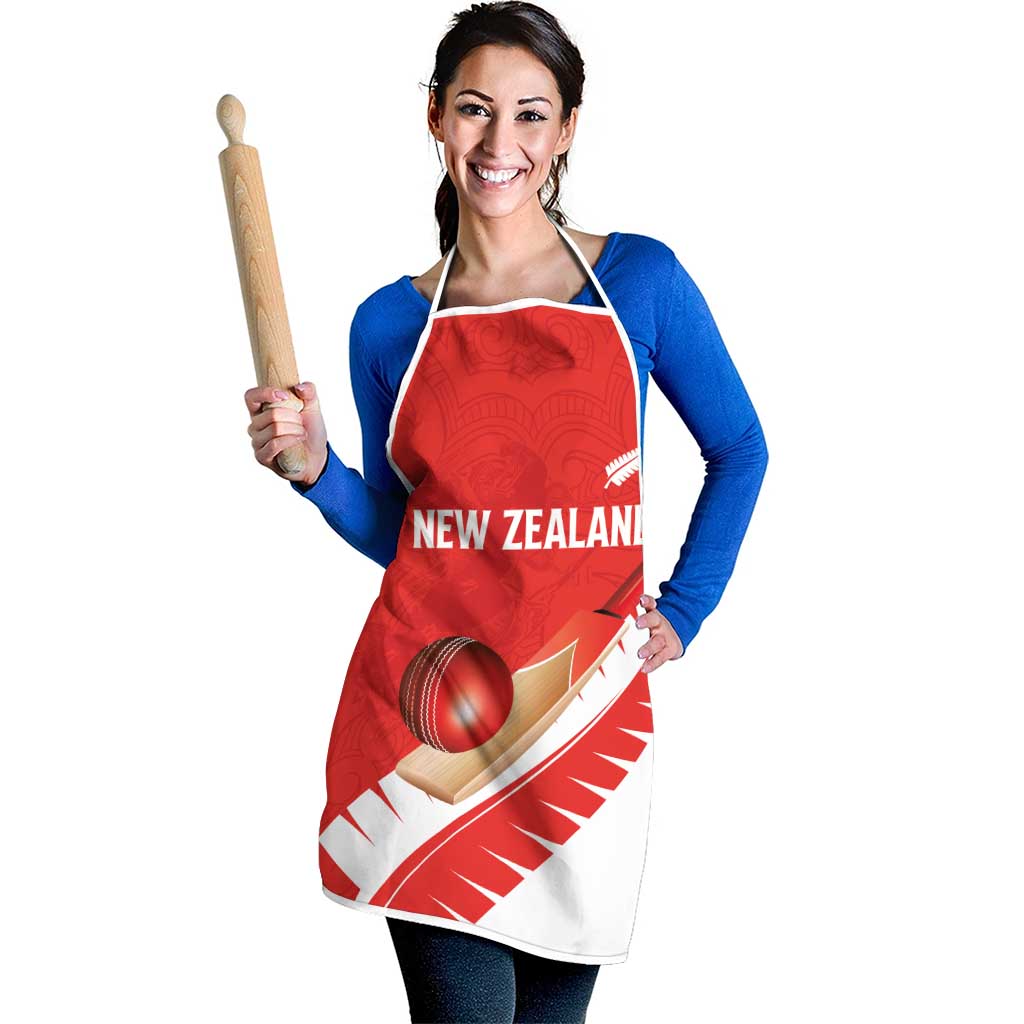 New Zealand Cricket Apron Kiwi Birds Haka Dance Red Fern Sporty Style LT03 - Polynesian Pride