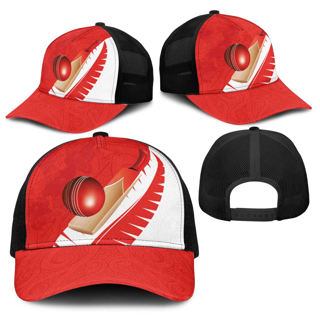 New Zealand Cricket Baseball Net Cap Kiwi Birds Haka Dance Red Fern Sporty Style LT03 - Polynesian Pride