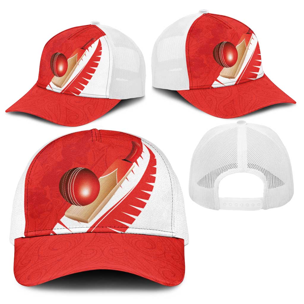 New Zealand Cricket Baseball Net Cap Kiwi Birds Haka Dance Red Fern Sporty Style LT03 - Polynesian Pride