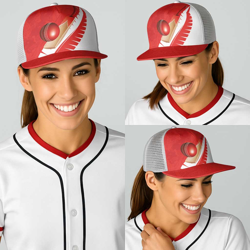 New Zealand Cricket Baseball Net Cap Kiwi Birds Haka Dance Red Fern Sporty Style LT03 - Polynesian Pride