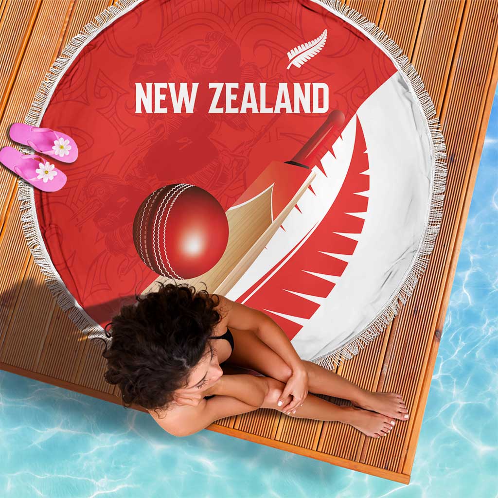 New Zealand Cricket Beach Blanket Kiwi Birds Haka Dance Red Fern Sporty Style LT03 - Polynesian Pride