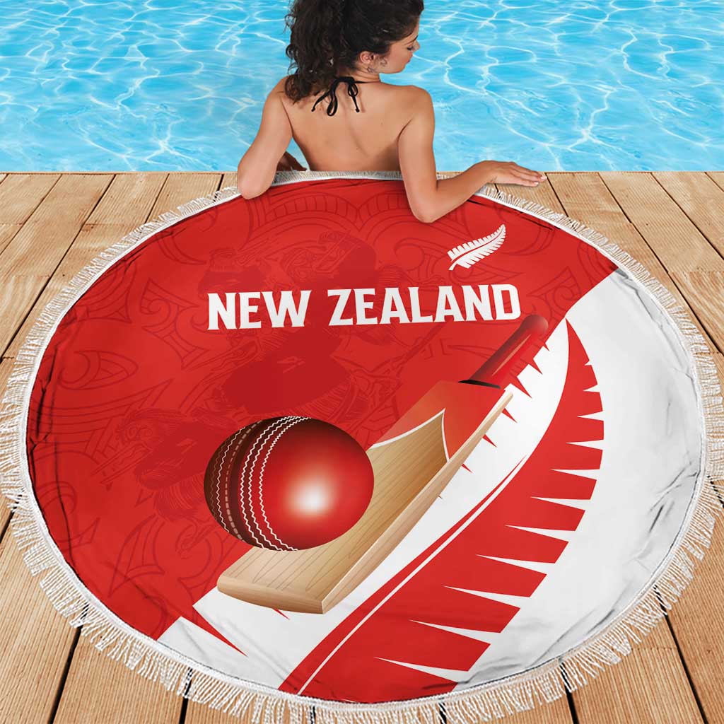 New Zealand Cricket Beach Blanket Kiwi Birds Haka Dance Red Fern Sporty Style LT03 - Polynesian Pride