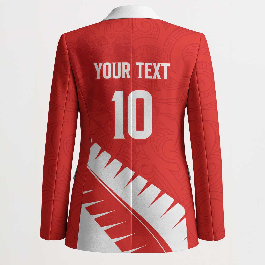 Custom New Zealand Cricket Blazer Kiwi Birds Haka Dance Red Fern Sporty Style LT03 - Polynesian Pride