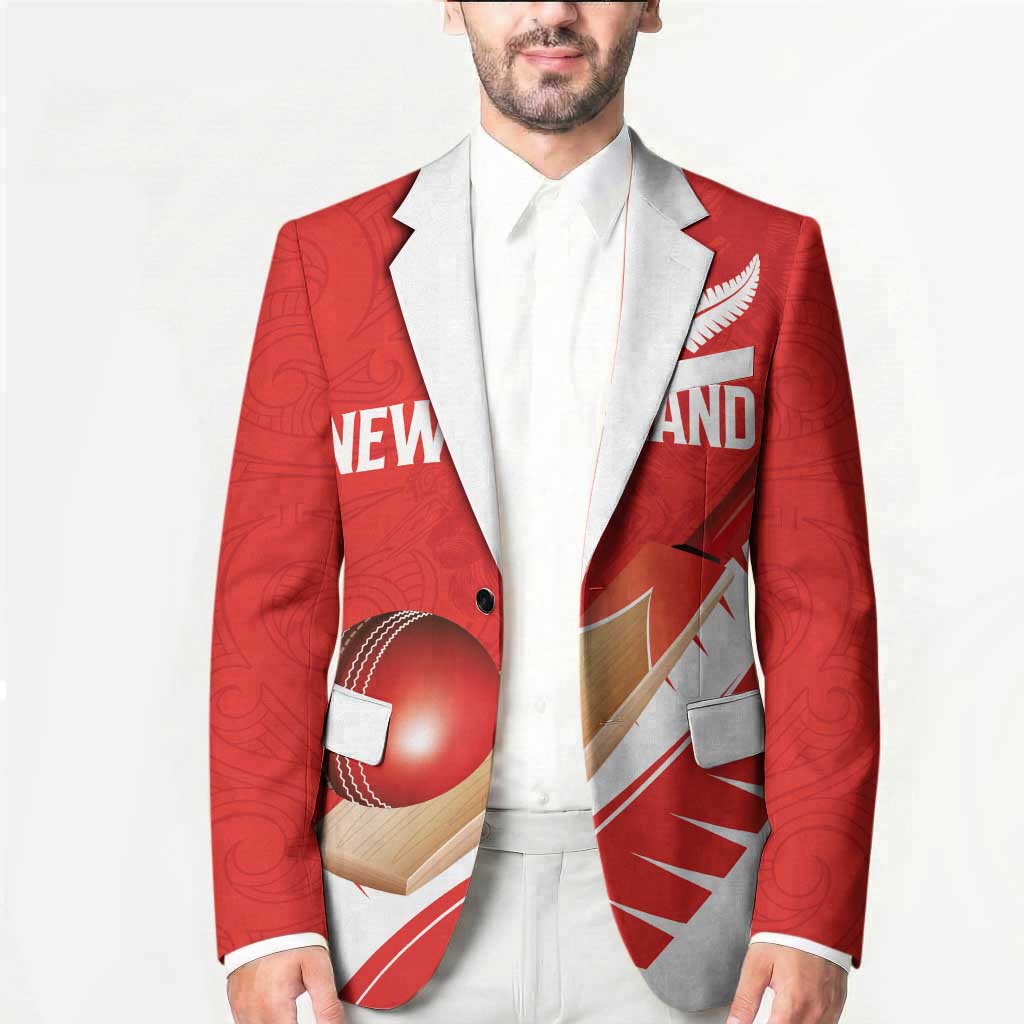 Custom New Zealand Cricket Blazer Kiwi Birds Haka Dance Red Fern Sporty Style LT03 - Polynesian Pride