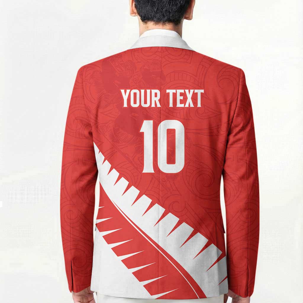 Custom New Zealand Cricket Blazer Kiwi Birds Haka Dance Red Fern Sporty Style LT03 - Polynesian Pride