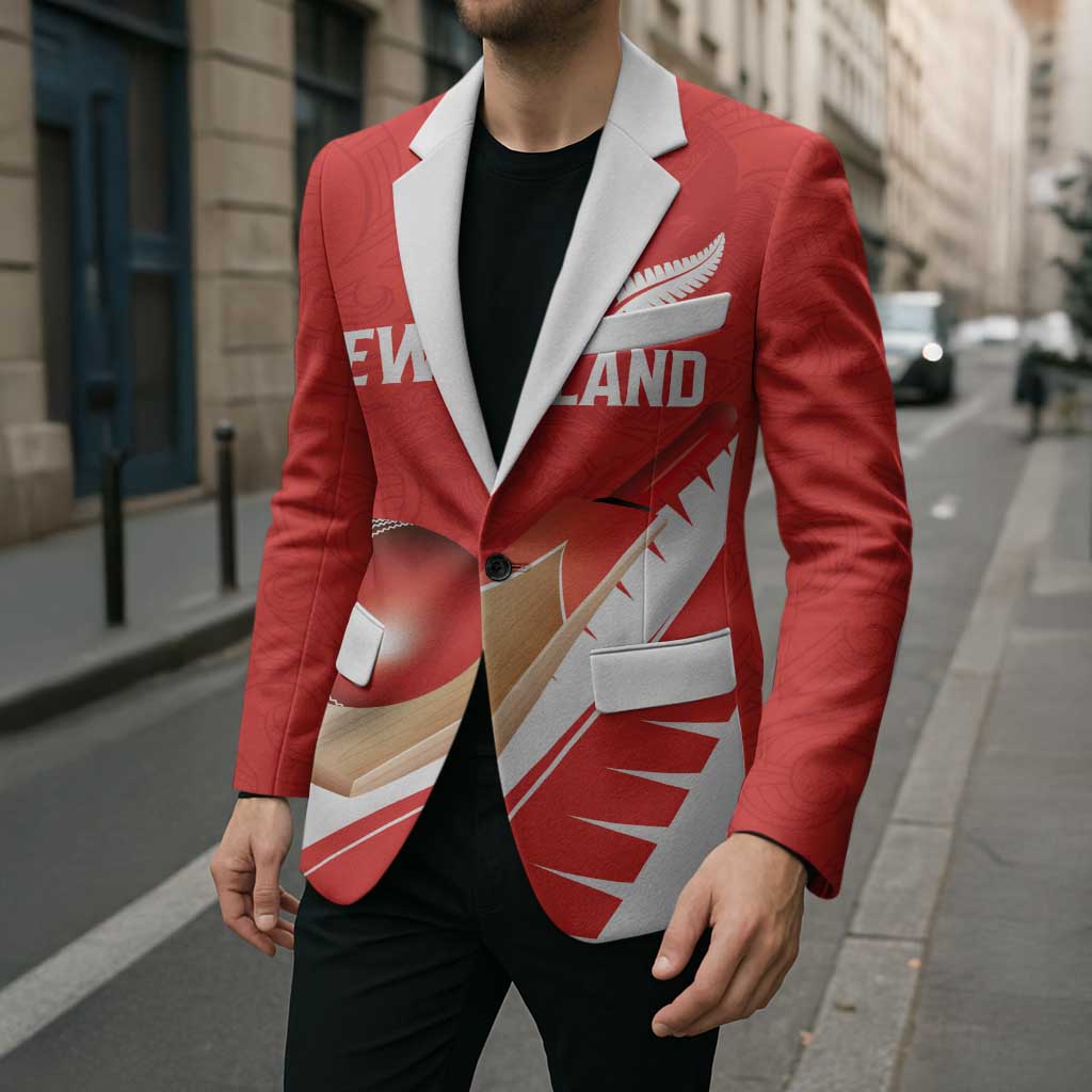 Custom New Zealand Cricket Blazer Kiwi Birds Haka Dance Red Fern Sporty Style LT03 - Polynesian Pride