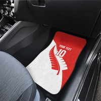 Custom New Zealand Cricket Car Mats Kiwi Birds Haka Dance Red Fern Sporty Style LT03 - Polynesian Pride