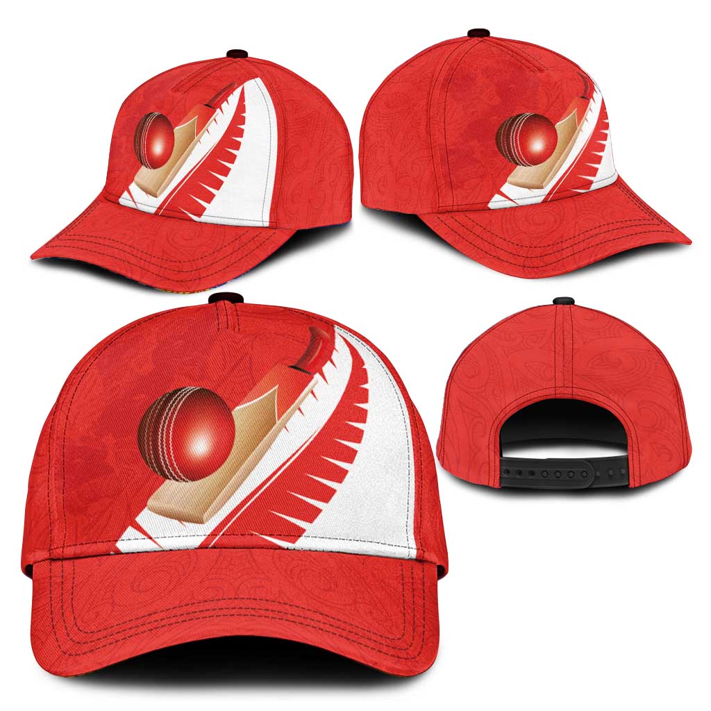 New Zealand Cricket Classic Cap Kiwi Birds Haka Dance Red Fern Sporty Style LT03 - Polynesian Pride