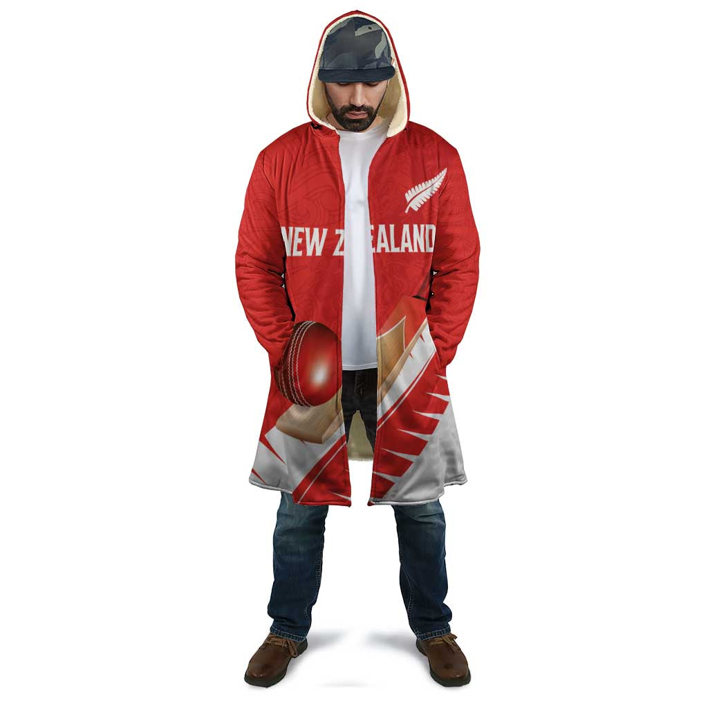 Custom New Zealand Cricket Cloak Kiwi Birds Haka Dance Red Fern Sporty Style LT03 - Polynesian Pride