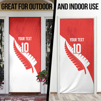 Custom New Zealand Cricket Door Cover Kiwi Birds Haka Dance Red Fern Sporty Style LT03 - Polynesian Pride