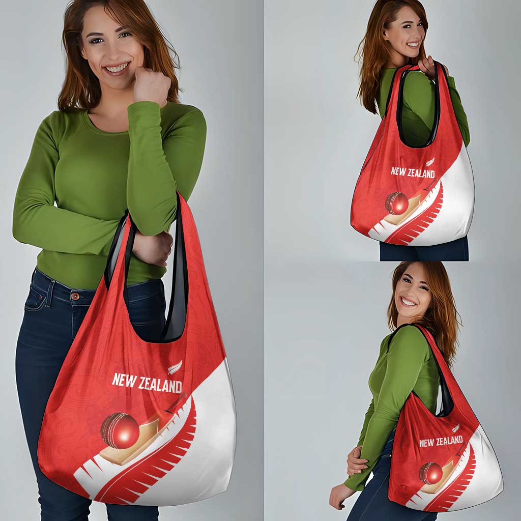 New Zealand Cricket Grocery Bag Kiwi Birds Haka Dance Red Fern Sporty Style LT03 - Polynesian Pride