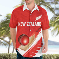 Custom New Zealand Cricket Hawaiian Shirt Kiwi Birds Haka Dance Red Fern Sporty Style LT03 - Polynesian Pride