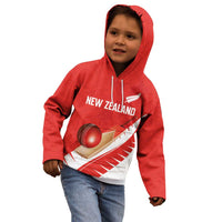 Custom New Zealand Cricket Kid Hoodie Kiwi Birds Haka Dance Red Fern Sporty Style LT03 - Polynesian Pride