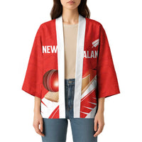 Custom New Zealand Cricket Kimono Kiwi Birds Haka Dance Red Fern Sporty Style LT03 - Polynesian Pride