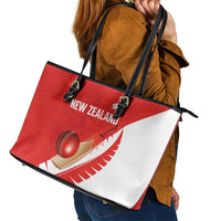New Zealand Cricket Leather Tote Bag Kiwi Birds Haka Dance Red Fern Sporty Style LT03 - Polynesian Pride