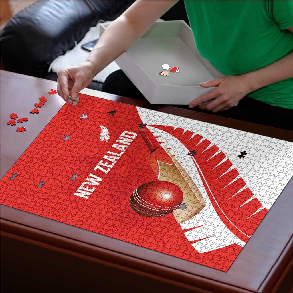New Zealand Cricket Puzzle Kiwi Birds Haka Dance Red Fern Sporty Style LT03 - Polynesian Pride
