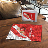 New Zealand Cricket Puzzle Kiwi Birds Haka Dance Red Fern Sporty Style LT03 - Polynesian Pride