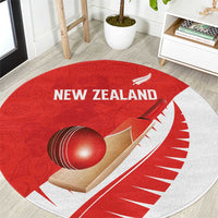 New Zealand Cricket Round Carpet Kiwi Birds Haka Dance Red Fern Sporty Style LT03 Red - Polynesian Pride