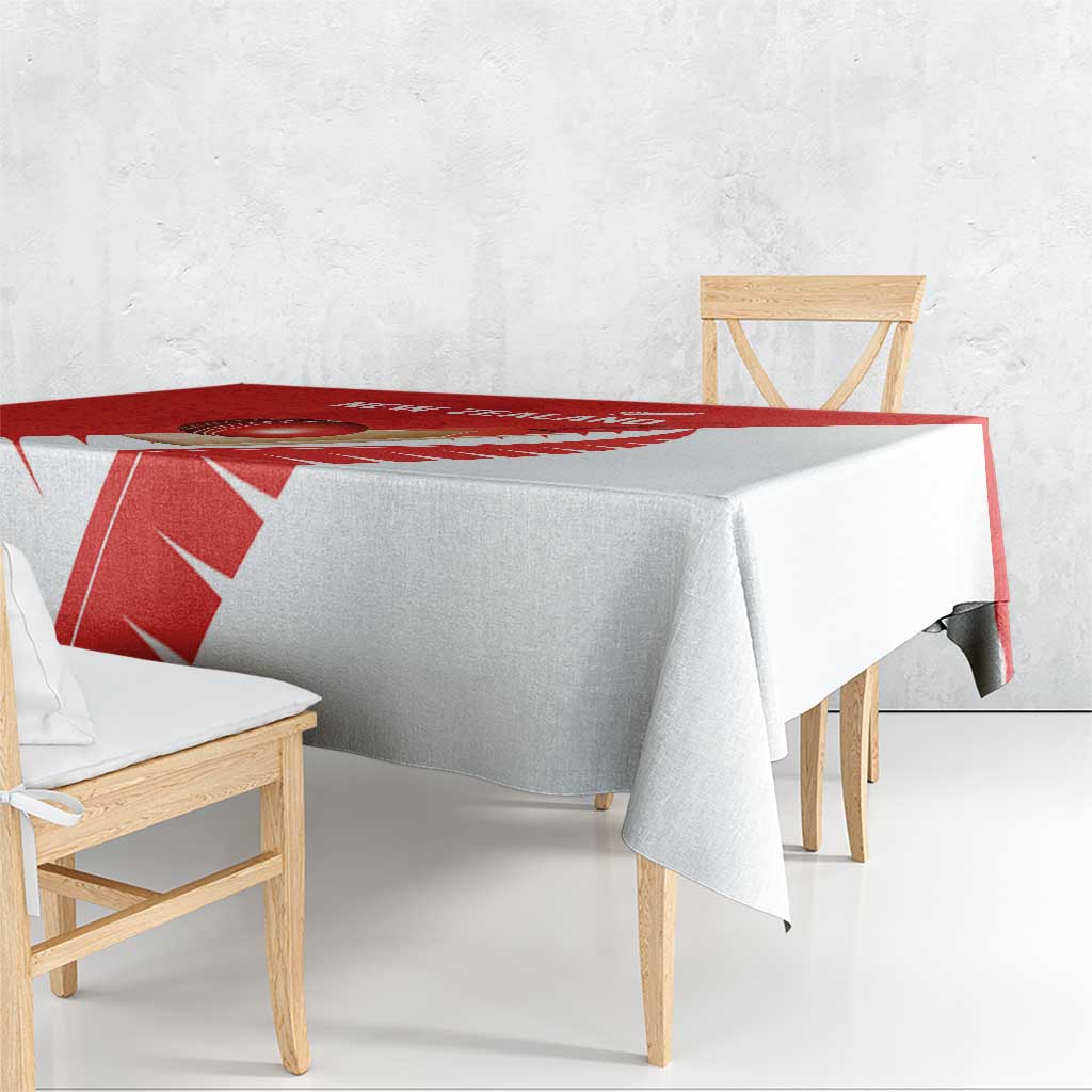 New Zealand Cricket Tablecloth Kiwi Birds Haka Dance Red Fern Sporty Style LT03 - Polynesian Pride
