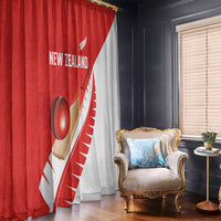 New Zealand Cricket Window Curtain Kiwi Birds Haka Dance Red Fern Sporty Style LT03 - Polynesian Pride