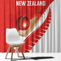 New Zealand Cricket Window Curtain Kiwi Birds Haka Dance Red Fern Sporty Style LT03 - Polynesian Pride
