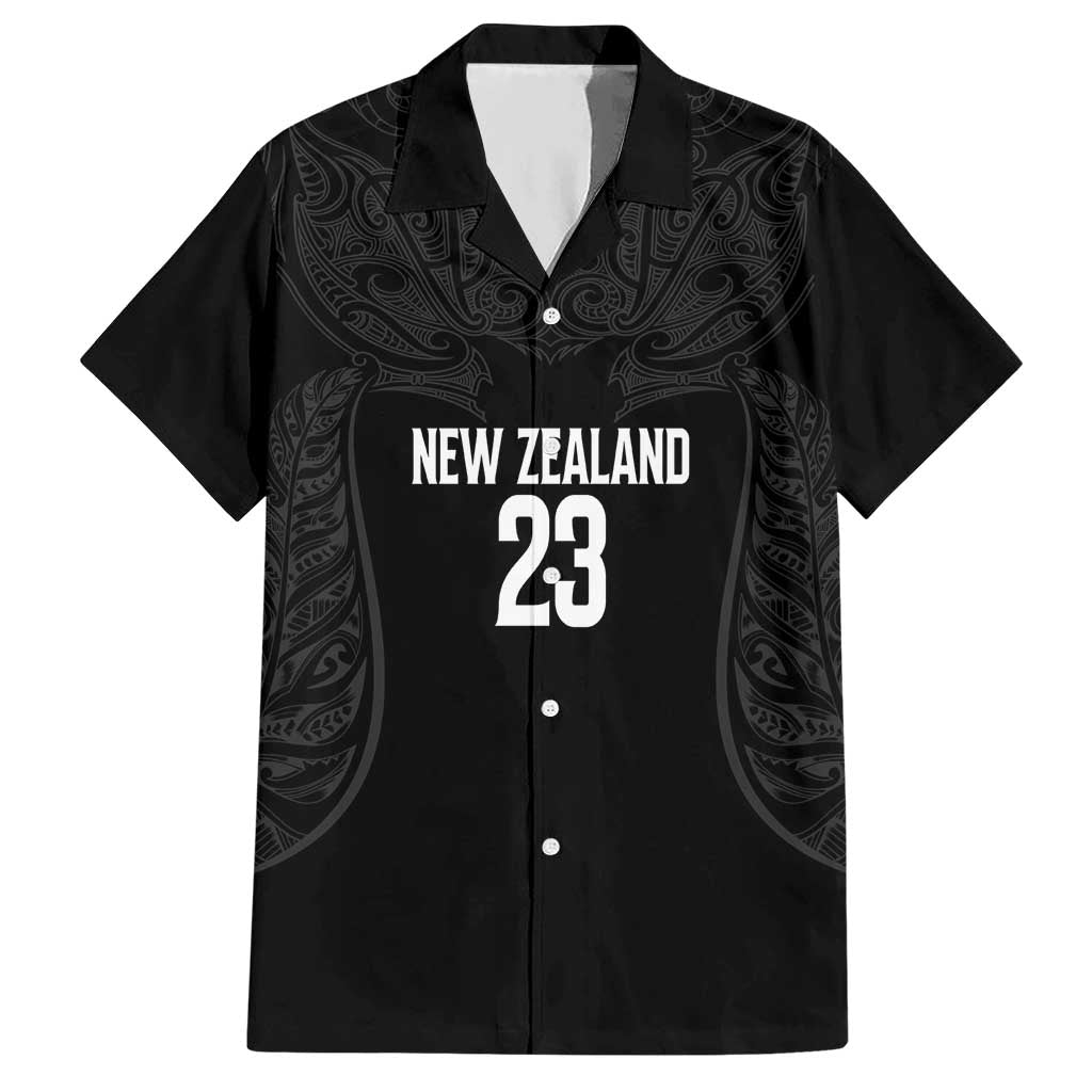 New Zealand Basketball Ta Moko Tribal Custom Hawaiian Shirt LT03 Black - Polynesian Pride
