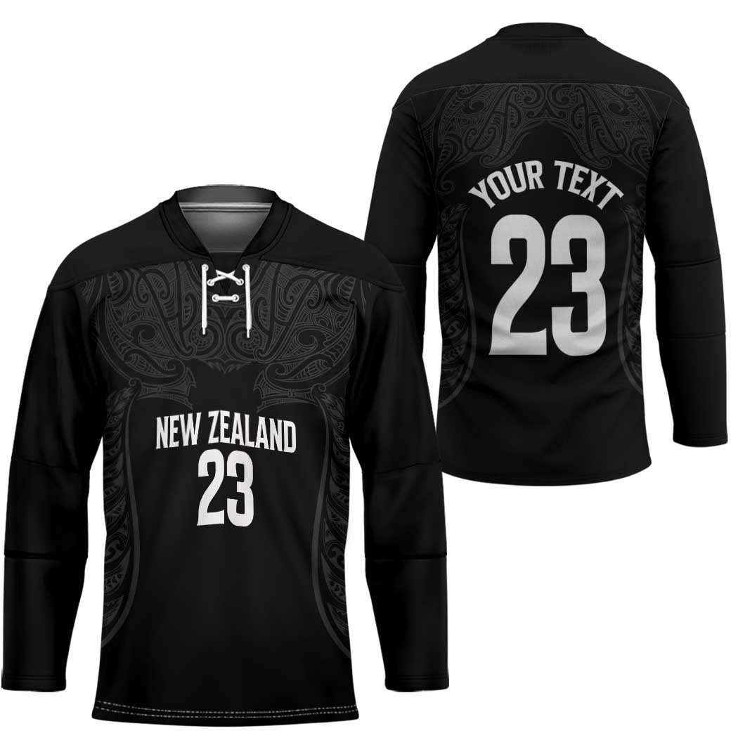 New Zealand Basketball Ta Moko Tribal Custom Hockey Jersey LT03 - Polynesian Pride