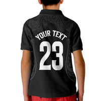 New Zealand Basketball Ta Moko Tribal Custom Kid Polo Shirt LT03 - Polynesian Pride
