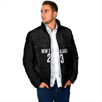 New Zealand Basketball Ta Moko Tribal Custom Padded Jacket