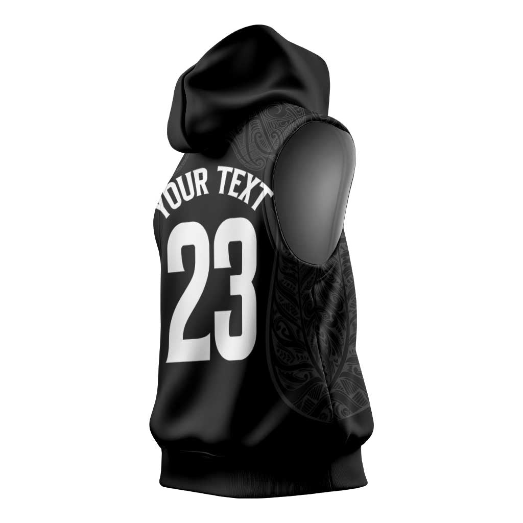 New Zealand Basketball Ta Moko Tribal Custom Sleeveless Hoodie LT03 - Polynesian Pride