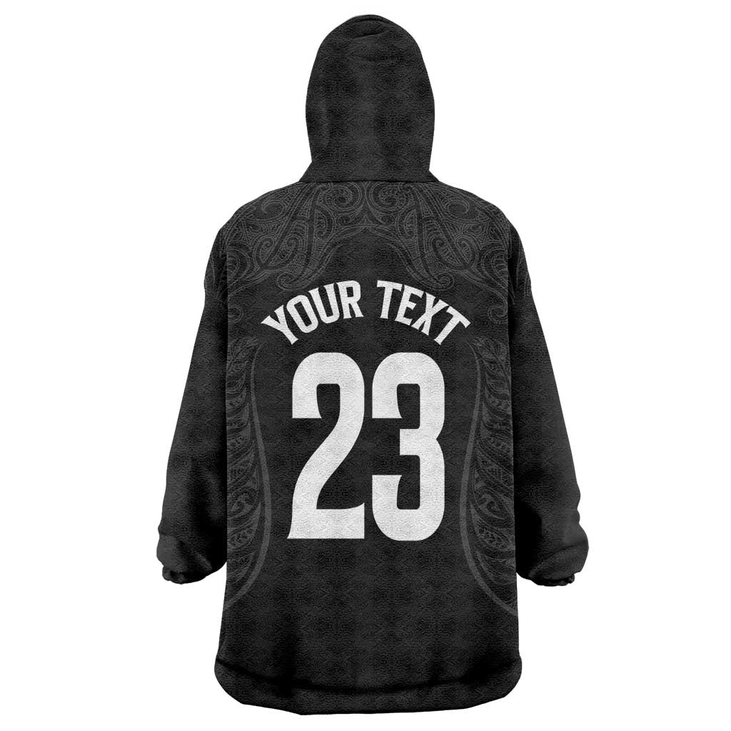 New Zealand Basketball Ta Moko Tribal Custom Wearable Blanket Hoodie LT03 - Polynesian Pride